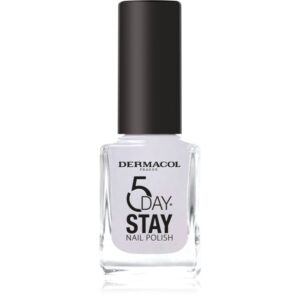 Dermacol 5 Day Stay lac de unghii cu rezistenta indelungata culoare 59 Mermaid White 11 ml-ro