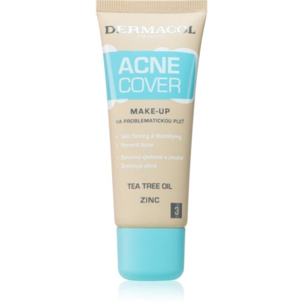 Dermacol Acne Cover machiaj calmant cu ulei din arbore de ceai culoare No. 3 30 ml-Țena
