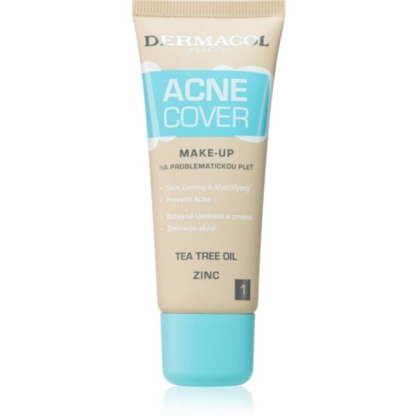 Dermacol Acne Cover machiaj calmant cu ulei din arbore de ceai culoare No.1 30 ml-Țena