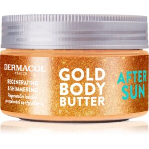 Dermacol After Sun cremă de corp regeneratoare cu particule stralucitoare 200 g-ro