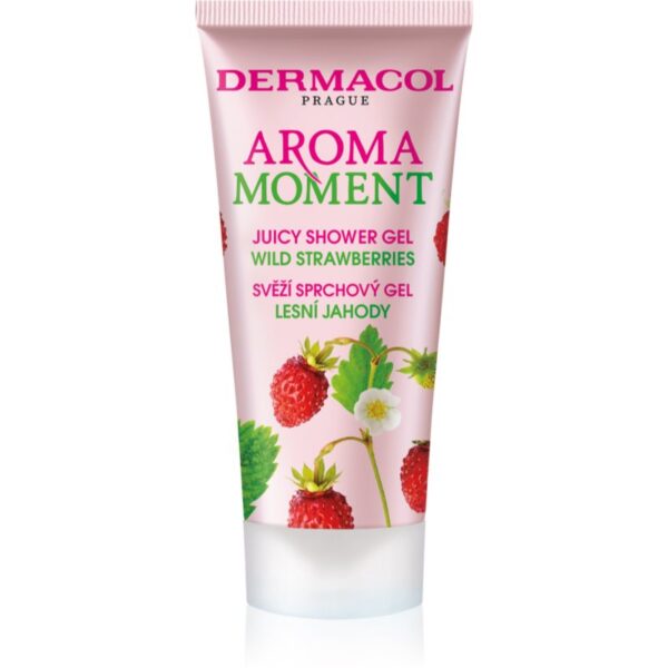 Dermacol Aroma Moment Wild Strawberries gel de dus racoritor pachet pentru calatorie 30 ml-Țena