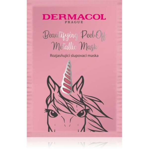 Dermacol Beautifying Peel-Off Metallic Mask mască exfoliantă pentru o piele mai luminoasa 15 ml-ro