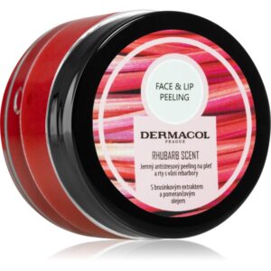 Dermacol Face & Lip Peeling Rhubarb exfoliant din zahar buze si obraz 50 ml-ro