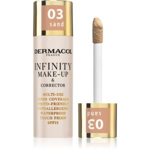 Dermacol Infinity fond de ten cu acoperire ridicată SPF 15 culoare 03 Sand 20 g-Țena