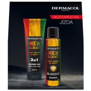Dermacol Men Agent Don´t Worry Be Happy set cadou pentru corp pentru bărbați-Țena