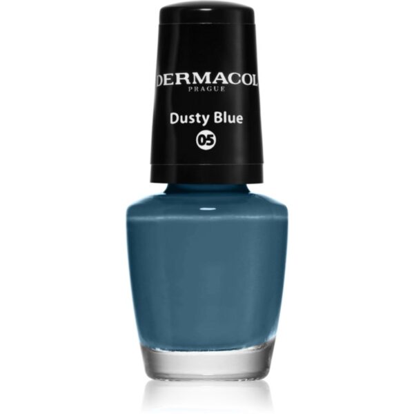 Dermacol Mini lac de unghii culoare 05 Dusty Blue 5 ml-ro