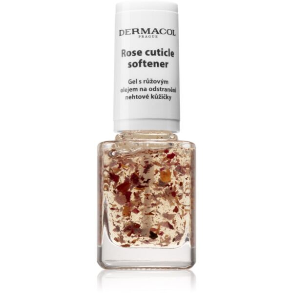 Dermacol Nail Care Rose gel pentru îndepărtarea cuticulelor cu ulei de trandafir 12 ml-Țena