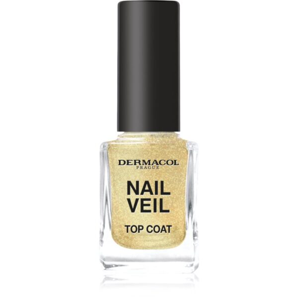 Dermacol Nail Veil lac de unghii/parte sus strălucitor culoare Sparkling Beach 11 ml-Țena