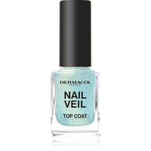 Dermacol Nail Veil lac de unghii/parte sus strălucitor culoare Sparkling Ocean 11 ml-Țena