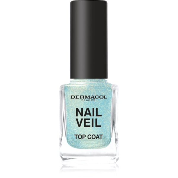 Dermacol Nail Veil lac de unghii/parte sus strălucitor culoare Sparkling Ocean 11 ml-Țena