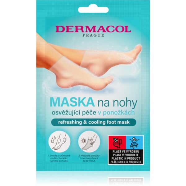 Dermacol Refreshing & Cooling masca regeneratoare pentru picioare sub formă de șosete cu efect revigorant 1 pereche-Țena