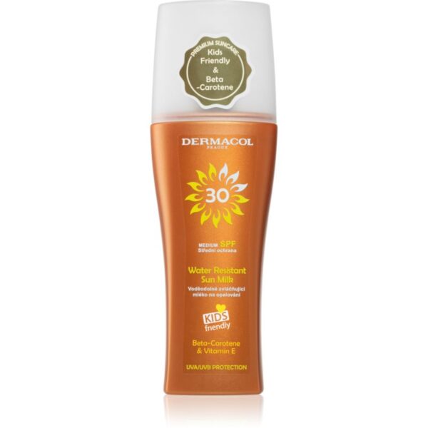 Dermacol Sun Water Resistant lapte de corp pentru soare rezistent la apa SPF 30 in spray 200 ml-Țena