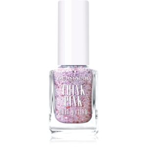Dermacol Think Pink lac de unghii cu particule stralucitoare culoare 01 12 ml-Țena