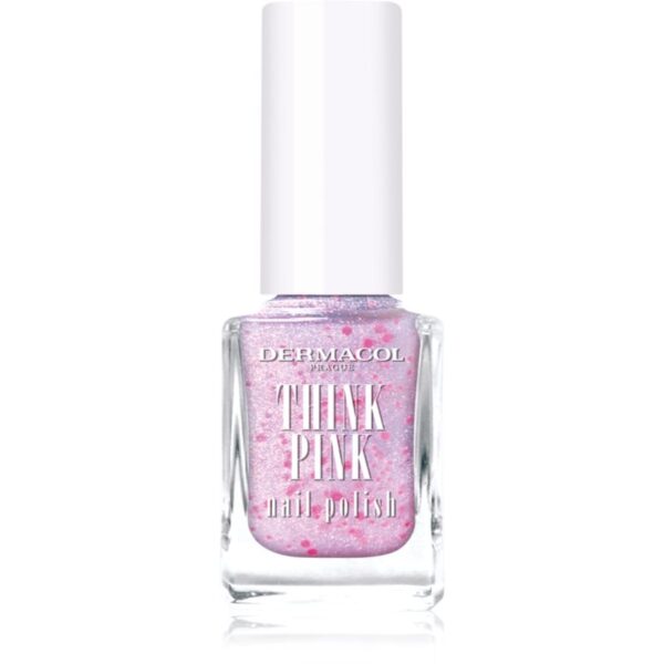 Dermacol Think Pink lac de unghii cu particule stralucitoare culoare 02 12 ml-Țena