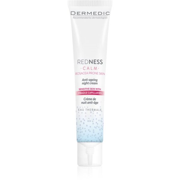 Dermedic Redness Calm cremă de noapte împotriva primelor riduri pentru piele sensibila si inrosita 40 ml-Țena