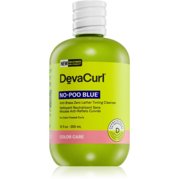 DevaCurl No-Poo Blue® șampon hidratant pentru păr creț și ondulat neutralizarea subtonurilor de alamă 355 ml-Țena