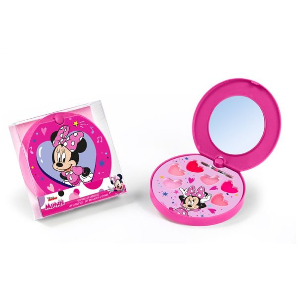Disney Minnie Lip Gloss Set set cu luciu de buze cu oglindă si aplicator 1 buc-Țena