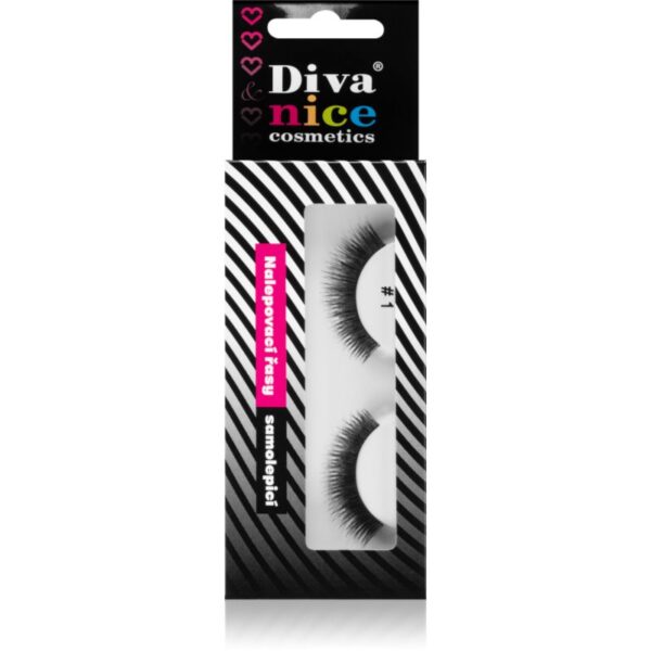 Diva & Nice Cosmetics Accessories Lashes gene false din par natural No. 1 1 buc-Țena