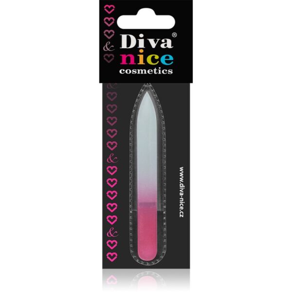 Diva & Nice Cosmetics Accessories pila de unghii din sticla mic Pink 1 buc-Țena