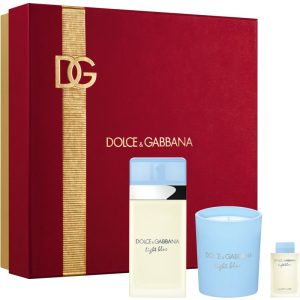 Dolce&Gabbana Light Blue EDT Trio Gift Set With Candle set cadou pentru femei-ro