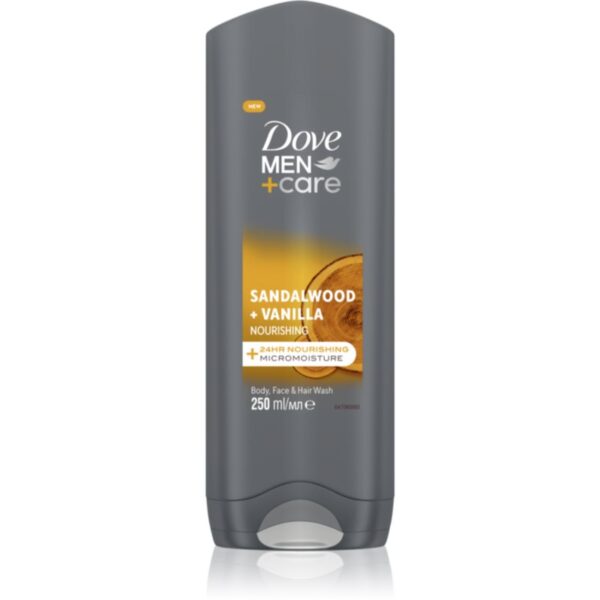 Dove Men+Care Sandalwood&Vanilla gel de duș 3 in 1 pentru bărbați 250 ml-ro