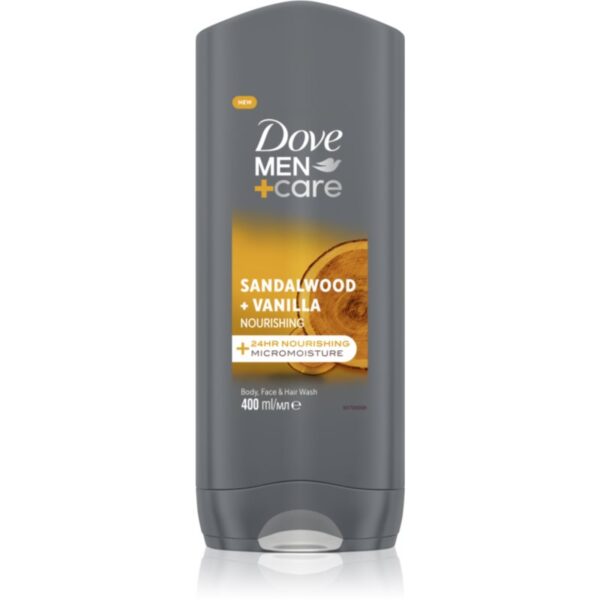 Dove Men+Care Sandalwood&Vanilla gel de duș 3 in 1 pentru bărbați 400 ml-ro