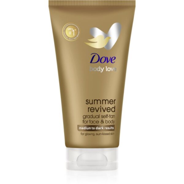 Dove Summer Revived lotiune autobronzanta pentru fata si corp culoare Medium to Dark 75 ml-Țena