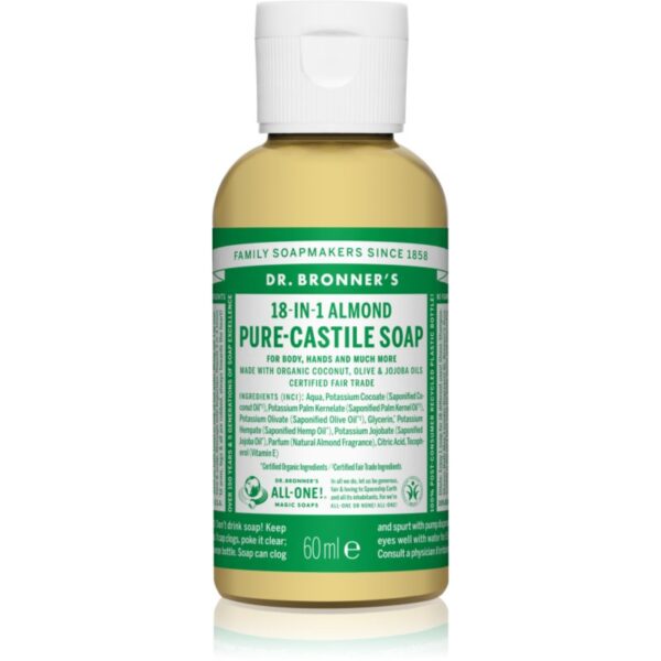 Dr. Bronner’s Almond săpun lichid universal 60 ml-Țena