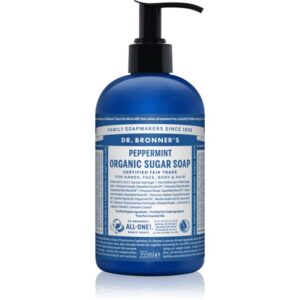 Dr. Bronner’s Peppermint săpun lichid pentru corp si par 355 ml-ro