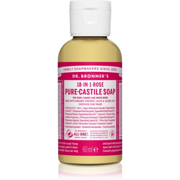 Dr. Bronner’s Rose săpun lichid universal 60 ml-ro