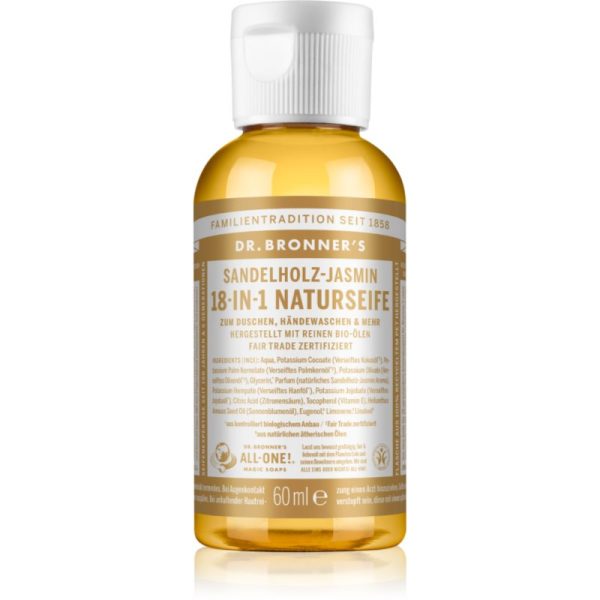 Dr. Bronner’s Sandalwood & Jasmine săpun lichid universal 60 ml-ro