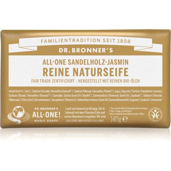 Dr. Bronner’s Sandalwood & Jasmine săpun solid 140 g-ro