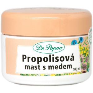 Dr. Popov Herbal ointments Propolis with honey unguent pentru piele iritata si cu mancarimi 100 ml-ro