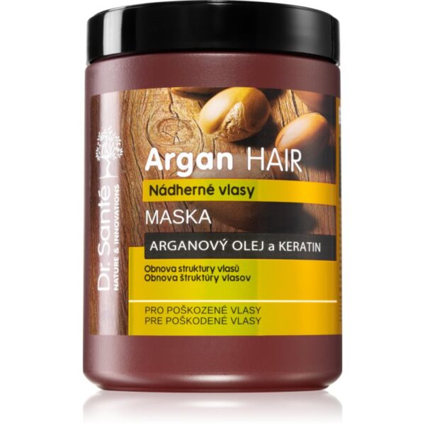 Dr. Santé Argan masca sub forma de crema pentru par deteriorat 1000 ml-Țena