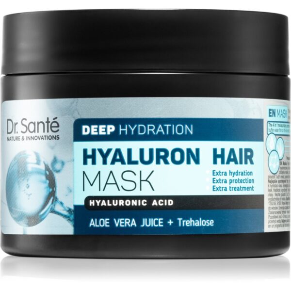 Dr. Santé Hyaluron mască de hidratare profundă pentru par uscat 300 ml-Țena
