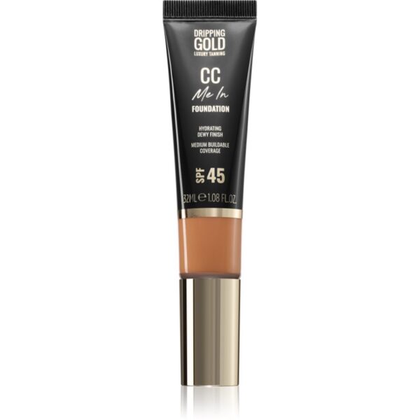 Dripping Gold CC Me In make-up cu textura usoara SPF 45 culoare Chestnut 8.5 32 ml-ro