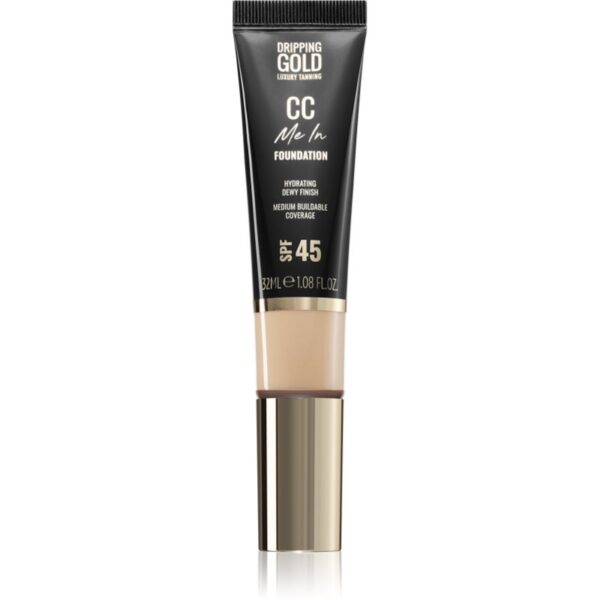 Dripping Gold CC Me In make-up cu textura usoara SPF 45 culoare Porcelain 01 32 ml-ro