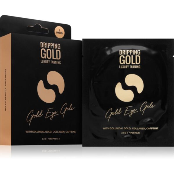 Dripping Gold Luxury Tanning Eye Gels tampoane cu gel împotriva ridurilor de sub ochi cu efect de hidratare 5 buc-ro