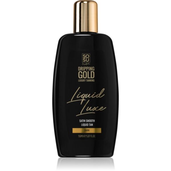 Dripping Gold Luxury Tanning Liquid Luxe apa de auto-bronzare pentru corp Dark 150 ml-Țena