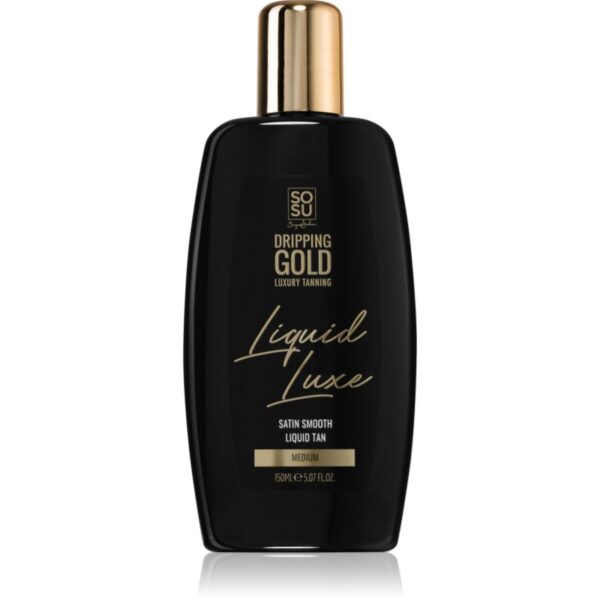 Dripping Gold Luxury Tanning Liquid Luxe apa de auto-bronzare pentru corp Medium 150 ml-Țena
