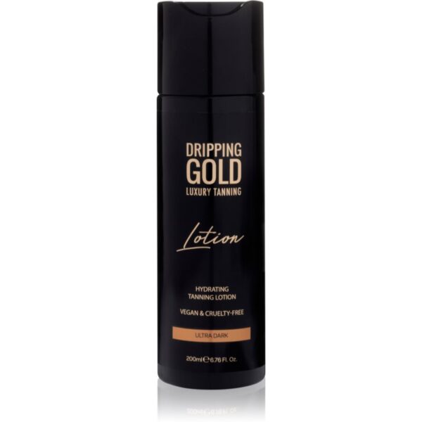 Dripping Gold Luxury Tanning Lotion lotiune hidratanta pentru bronzare pentru un bronz intens culoare Ultra Dark 200 ml-ro