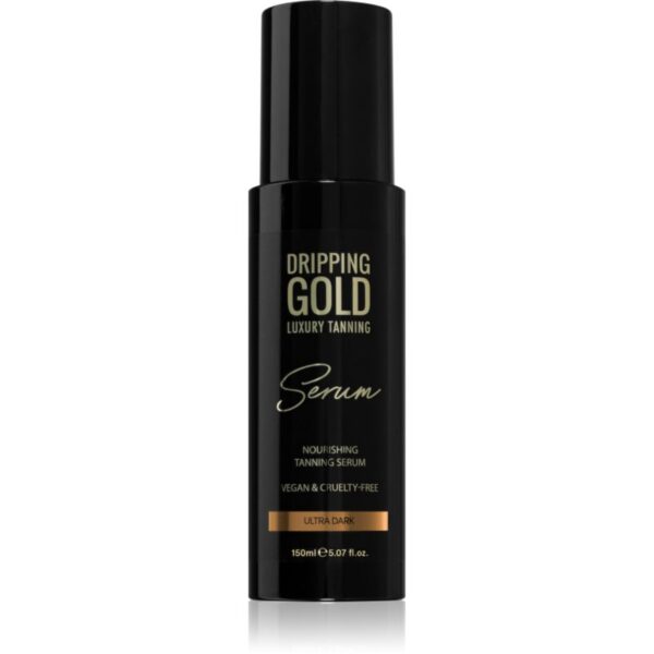 Dripping Gold Luxury Tanning Serum produs bronzare corp si fata culoare Ultra Dark 150 ml-ro