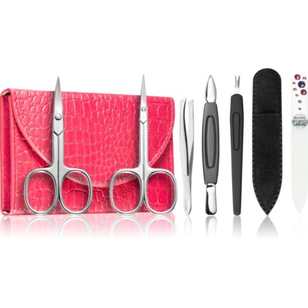 DuKaS Premium Line Solingen 214 Set de manichiură + carcasă Pink-Țena