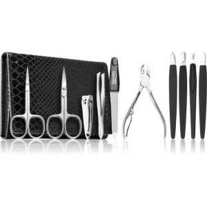 DuKaS Premium Line Solingen 252 Set de manichiură geanta din piele Black-Țena