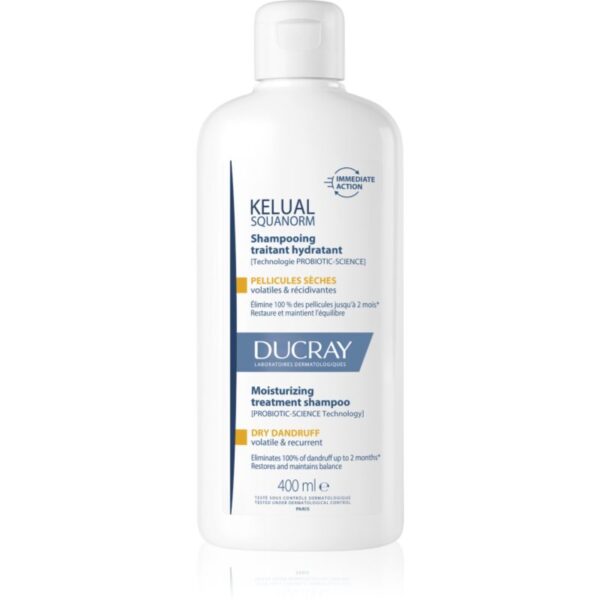 Ducray Kelual Squanorm Moisturizing Treatment Shampoo Dry Dandruff șampon pentru par uscat si cu matreata 400 ml-ro