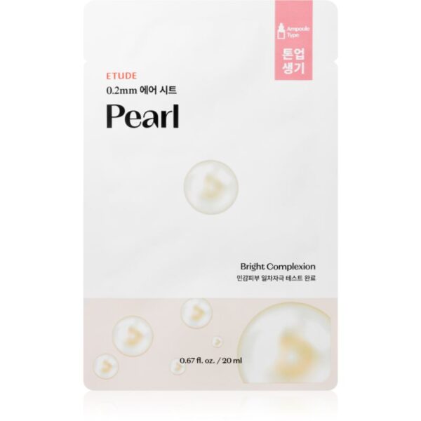 ETUDE 0.2 Therapy Air Mask Pearl mască textilă iluminatoare cu efect revitalizant 20 ml-ro