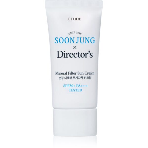 ETUDE SoonJung X Directors Sun Cream crema de minerale pentru fata si zone sensibile SPF 50+ 50 ml-ro