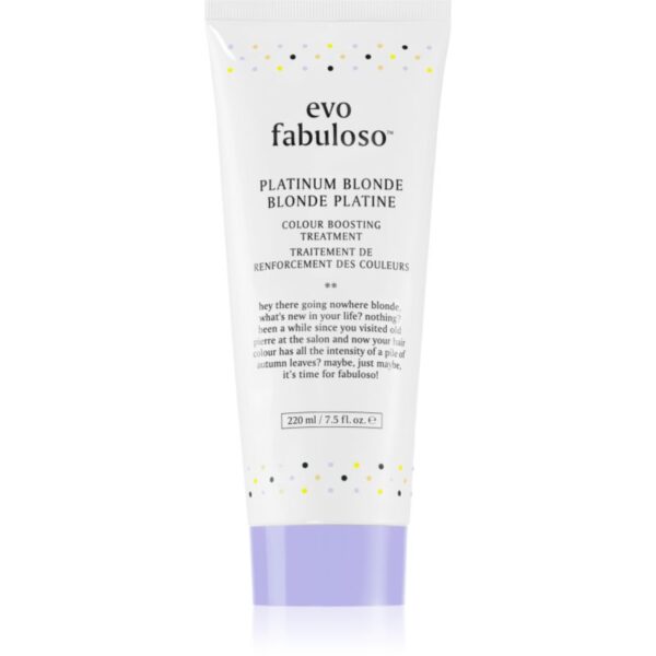 EVO Fabuloso Colour Boosting Treatment balsam pentru a evidentia culoarea parului culoare Platinum Blonde 220 ml-ro