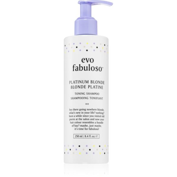 EVO Fabuloso Toning Shampoo sampon tonifiant cu violete neutralizeaza tonurile de galben 250 ml-ro