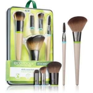 EcoTools Interchangeables™ Daily Essentials set de pensule cu husă 5 buc-ro